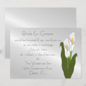 Art Deco Calla Lily Einladung (Vorne/Hinten)