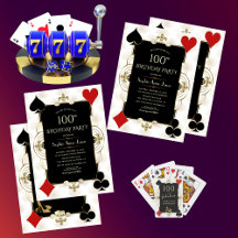 Art Deco Casino Royale Poker Frau 100. Geburtstag