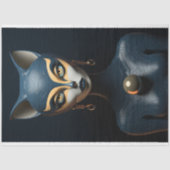 Art Deco Cat Decoupage Seidenpapier (Vorderseite)