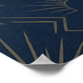 Art Deco Cat Fish Trophy Wall Art Poster (Ecke)