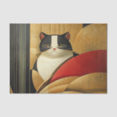 Art Deco Cat Seidenpapier (Vorderseite)
