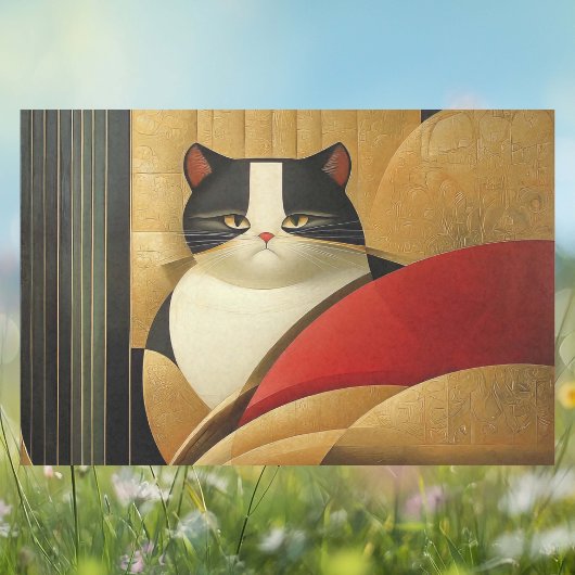 Art Deco Cat Seidenpapier