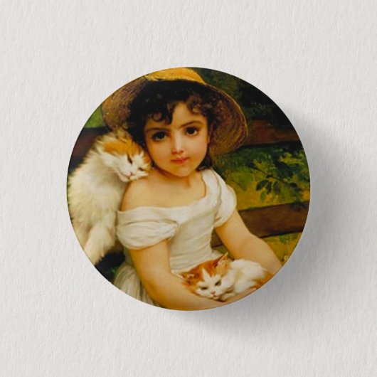 Art Deco Cats Button (Vorderseite)