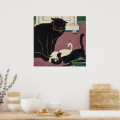 Art Deco Cats Poster (Küche)