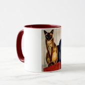 Art Deco Cats Tasse (Vorderseite Links)
