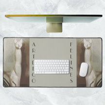 Art Deco Cats Vintag Felines Taupe Gran