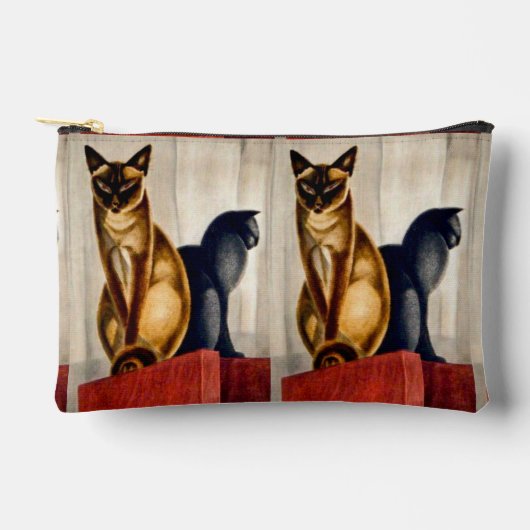 Art Deco Cats Zubehörtasche (Vorderseite)