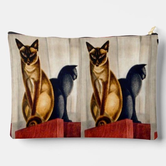 Art Deco Cats Zubehörtasche (Rückseite)