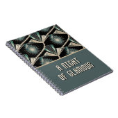 Art Deco Celebration | Pearl & Sunburst Wedding Notizblock (Rechte Seite)