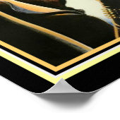 Art Deco "Champagne" 12 x 16 Print Poster (Ecke)