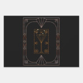 Art Deco Champagne Geschenkpapier Set (Vorderseite 2)