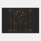Art Deco Champagne Geschenkpapier Set (Vorderseite)