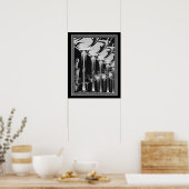 Art Deco Champagne Glass Print 16x20 Poster (Küche)