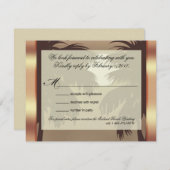 Art Deco Champagne ICE Metallische Imitats Vellum RSVP Karte (Vorne/Hinten)