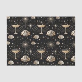 Art Deco Champagner Konstellationen Nachtmuster Seidenpapier