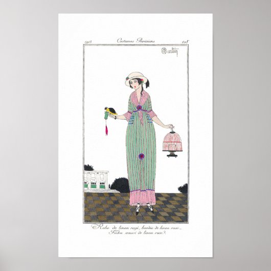 Art Deco Charles Martin Fashion Plate Print Poster (Vorne)