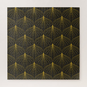 Art Deco Charm: Vintag geometrisch nahtlos Puzzle