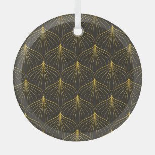 Art Deco Charme: Vintage geometrische Nahtlose Ornament Aus Glas