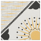 Art Deco Cheery Sunburst Stoff (Nahaufnahme)