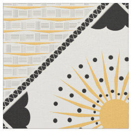 Art Deco Cheery Sunburst Stoff