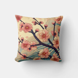 Art Deco Cherry Blossom Pillow Kissen