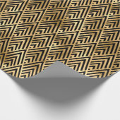 Art Deco Chevron Diamantmuster-Design Geschenkpapier (Ecke)
