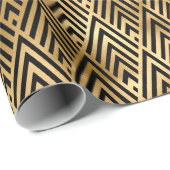 Art Deco Chevron Diamantmuster-Design Geschenkpapier (Rolleneckpunkt)