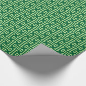 Art Deco Chinese Fret, Jade Green Geschenkpapier (Ecke)