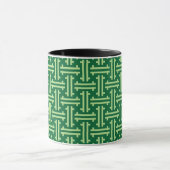Art Deco Chinese Fret, Jade Green Tasse (Zentrum)