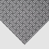Art Deco Chinesisches Fret, Silber und Grau Seidenpapier (Ausschnitt)