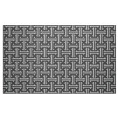 Art Deco Chinesisches Fret, Silber und Grau Stoff (Fat Quarter (45,7 x 55,9 cm))