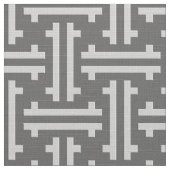 Art Deco Chinesisches Fret, Silber und Grau Stoff (Nahaufnahme)