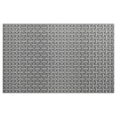 Art Deco Chinesisches Fret, Silber und Grau Stoff (Yard (91,4 cm))
