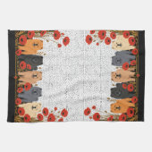 ART DECO CHOWS glatt - limitierte Produktion Geschirrtuch (Horizontal)