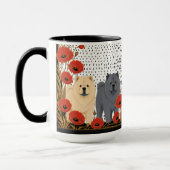 ART DECO CHOWS glatt  Tasse (Links)