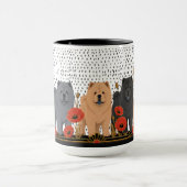 ART DECO CHOWS glatt  Tasse (Zentrum)