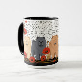 ART DECO CHOWS glatt  Tasse (Vorderseite Links)