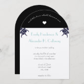 Art Deco Christliche Blume Einladung Hochzeit (Vorne/Hinten)