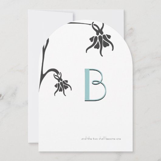 Art Déco Christliche Die Einladungen für Hochzeite (Rückseite)