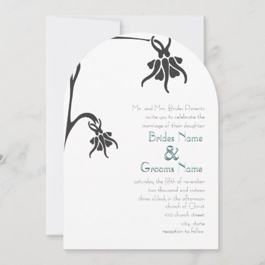 Art Déco Christliche Die Einladungen für Hochzeite (Vorderseite)