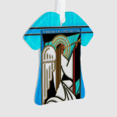 Art Deco Christmas Angel Personalisiert Ornament (Vorderseite)