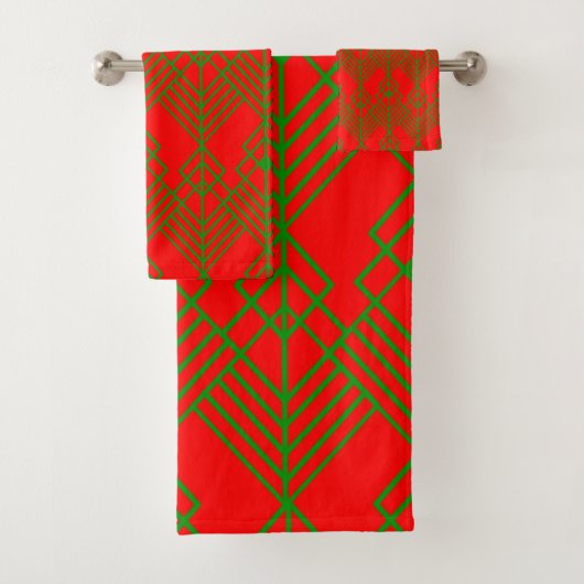 Art Deco Christmas Badhandtuch Set (Insitu)