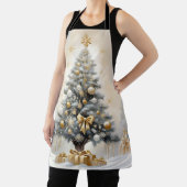 Art Deco Christmas Luxurious Gold Bows and Gifts Schürze (InSitu)