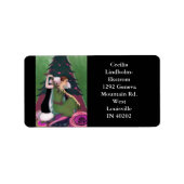 ART DECO CHRISTMAS, PASKALINE, Olivenöl, Rose, Wal Adressaufkleber (Vorne)