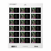 ART DECO CHRISTMAS, PASKALINE, Olivenöl, Rose, Wal Adressaufkleber (Vorne)