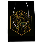 Art Deco Christmas Reindeer Gift Bag Mittlere Geschenktüte (Vorderseite)