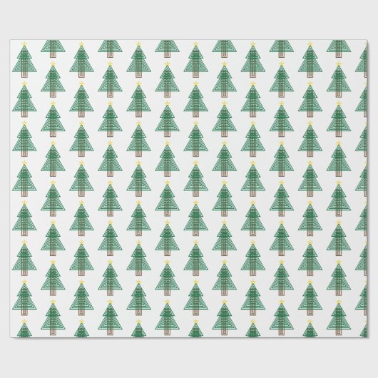 Art Deco Christmas Tree Geschenkpapier (Flach)
