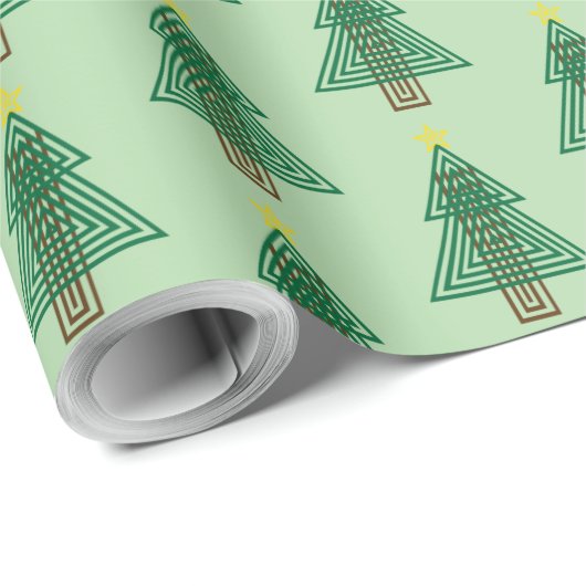Art Deco Christmas Tree Geschenkpapier (Rolleneckpunkt)
