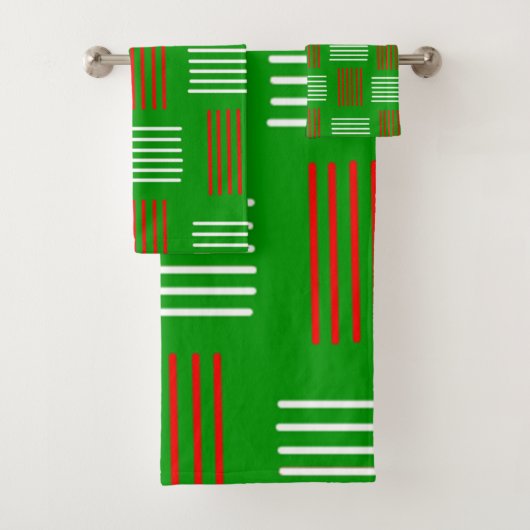 Art Deco Christmas Weave Badhandtuch Set (Insitu)