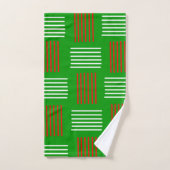 Art Deco Christmas Weave Badhandtuch Set (Handtuch)
